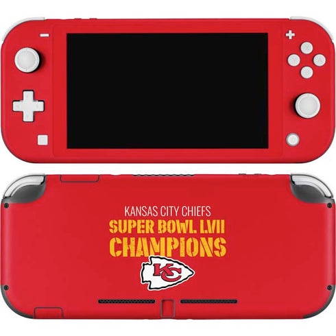 NFL Kansas City Chiefs Super Bowl LVII Champions Nintendo Switch Lite Skin